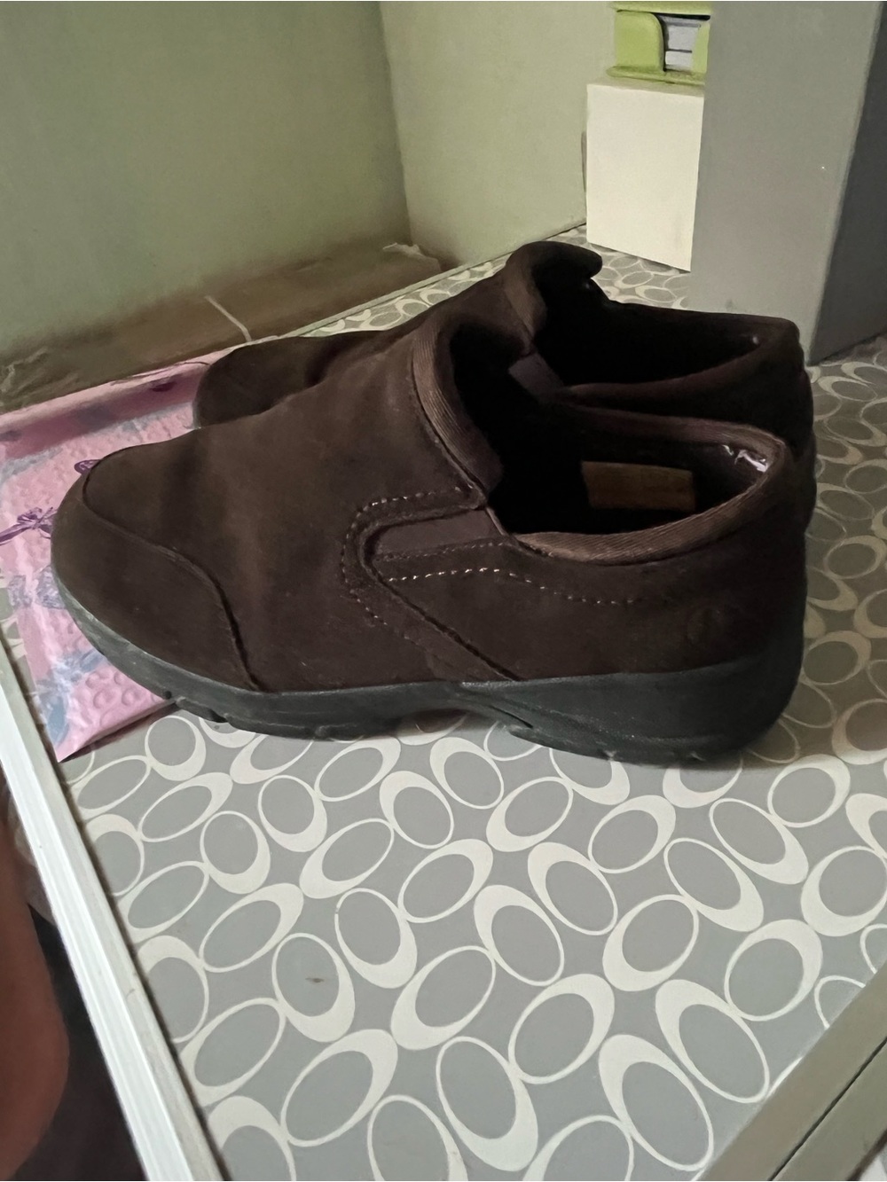 Womens Size 8M LANDS END Slip-On Casual Shoes in Dark Brown